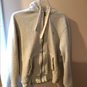 Grey polo hoodie